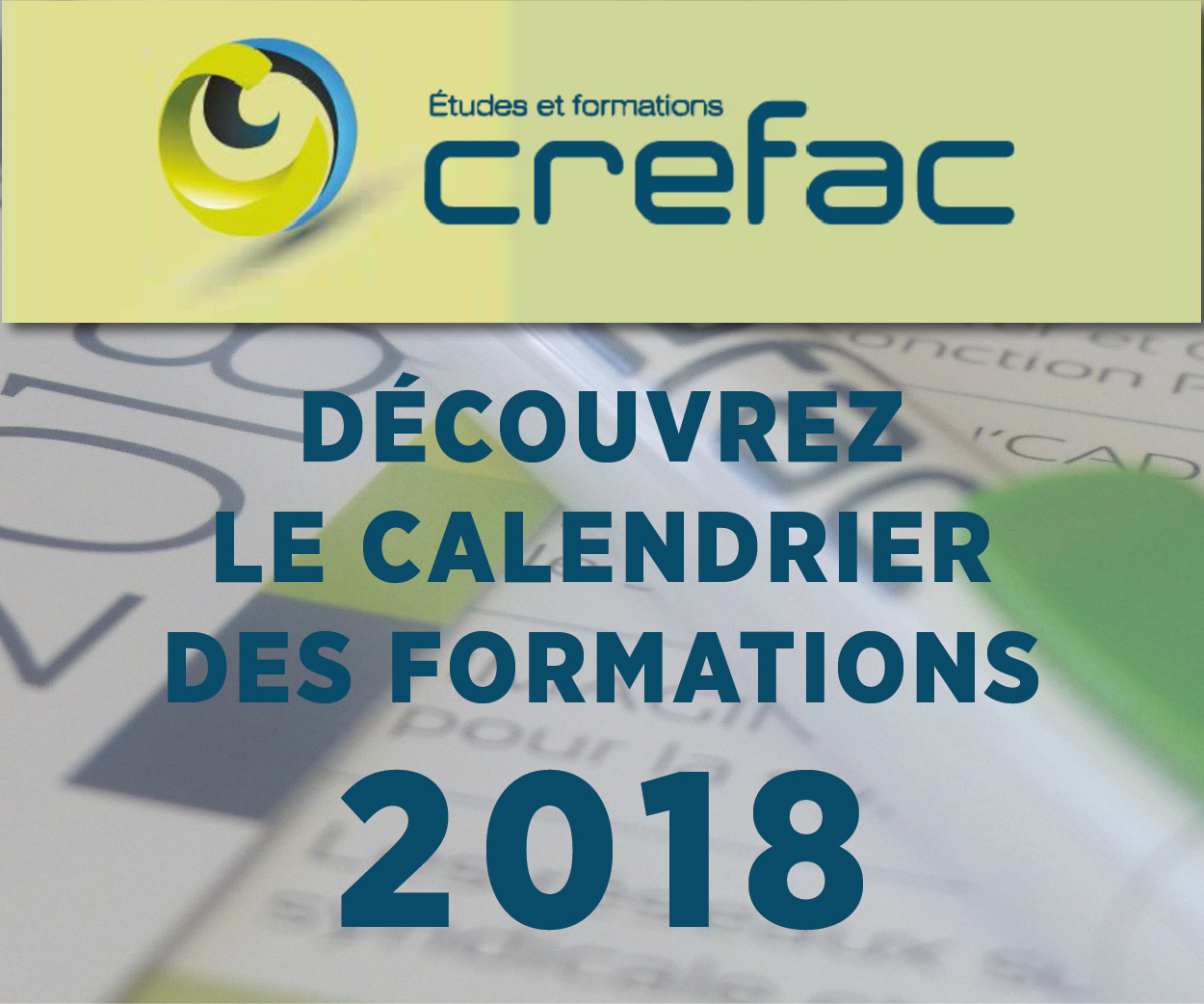 CREFAC : Le calendrier 2018 des formations