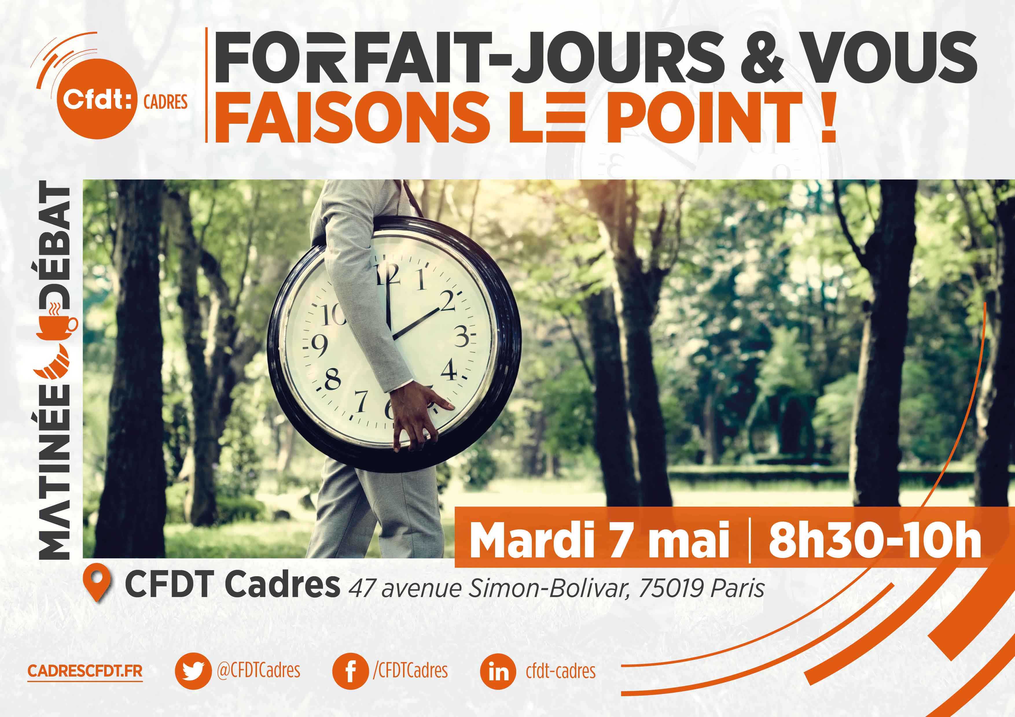 Mardi 7 mai 2019 : Matinée-débat CFDT Cadres