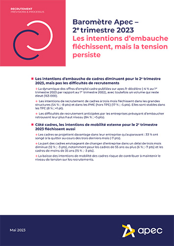 Baromètre Apec (2e trimestre 2023)