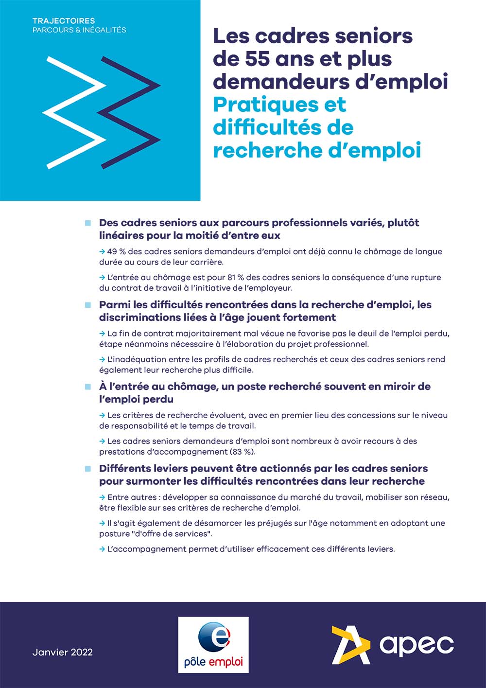 Les cadres seniors de 55 ans et plus demandeurs d’emploi : pratiques et difficultés de recherche d’emploi