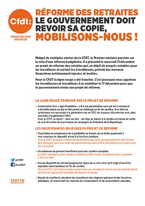 Tract Réforme des Retraites "Mobilisons-nous !"