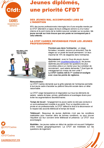 Jeunes diplômés, une priorité CFDT